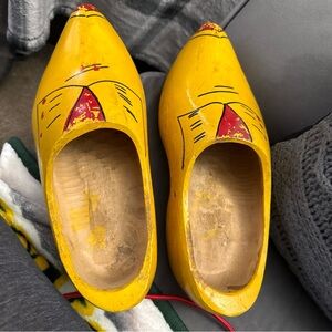 Yellow Dutch Wooden Clogs
